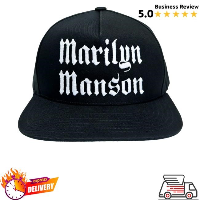 Marilyn Manson Merch Store Shop Goth Logo Snapback Cap