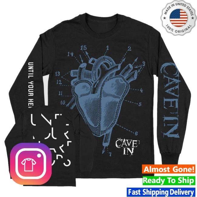 Deathwish Inc Merch Cave In The Heart Black Long Sleeve Crewneck Sweatshirt