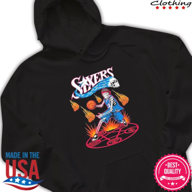 Philadelphia 76Ers Allen Iverson Skeleton 2023 Hoodie