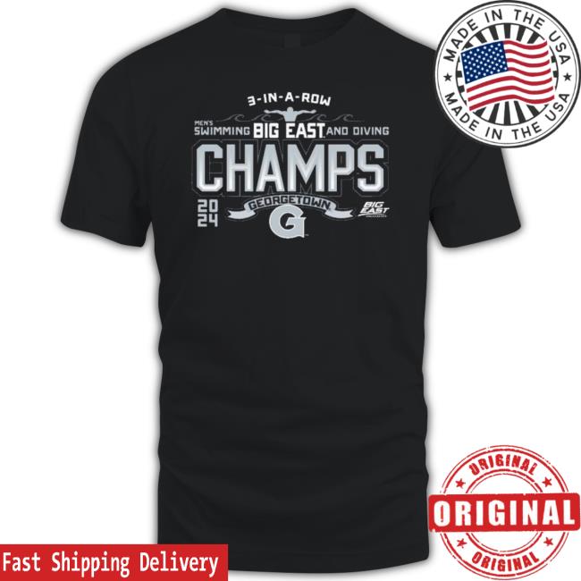 Trending Georgetown Hoyas 2024 Big East Men’S Swimming & Diving Champions Long Sleeve Tee