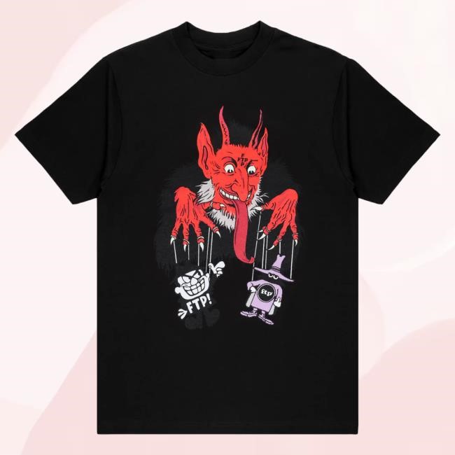 Fuckthepopulation Merch Ftp Krampus Black Short Sleeve Tee