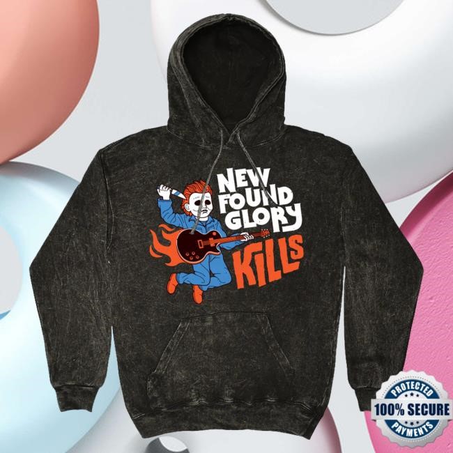 New Found Glory Official Store Kills Pullover Sweatshirt (Black Mineral Wash)