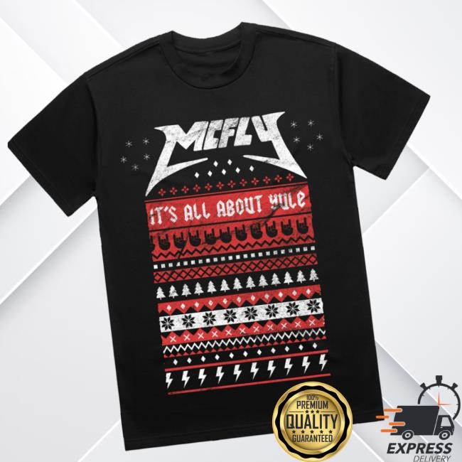 Trending Mcfly Merch Store It's All About Yule Black Long Sleeve Shirt