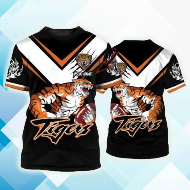 Officia Nrl Wests Tigers Custom Name New Shirt