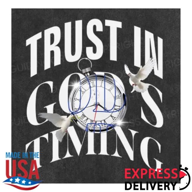 Guidingcross Merch Trust In God's Timing Chrsitian Washed Unisex Sweatshirt