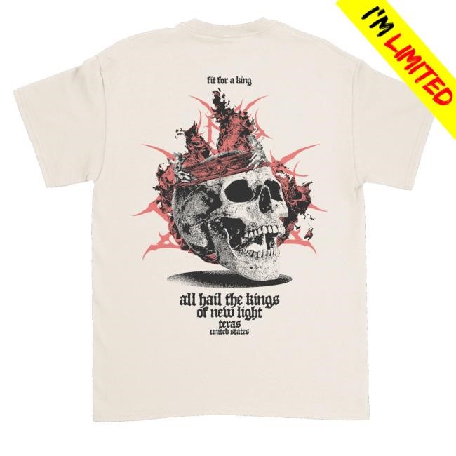 Fit For A King Merch Store Skull Long Sleeve Shirt