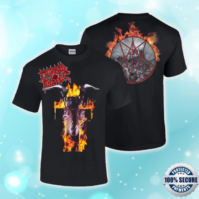Official Jsrdirect Merch Morbid Angel Flaming Goat Hoodie Sweatshirt Jsrdirect Shop