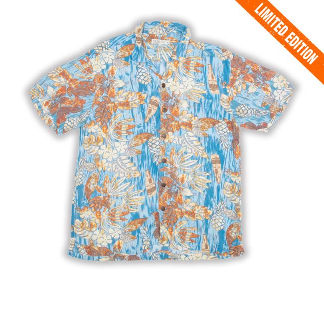 Cerqular Merch Young Usa Mens Hawaiian Blue Floral Hoodie