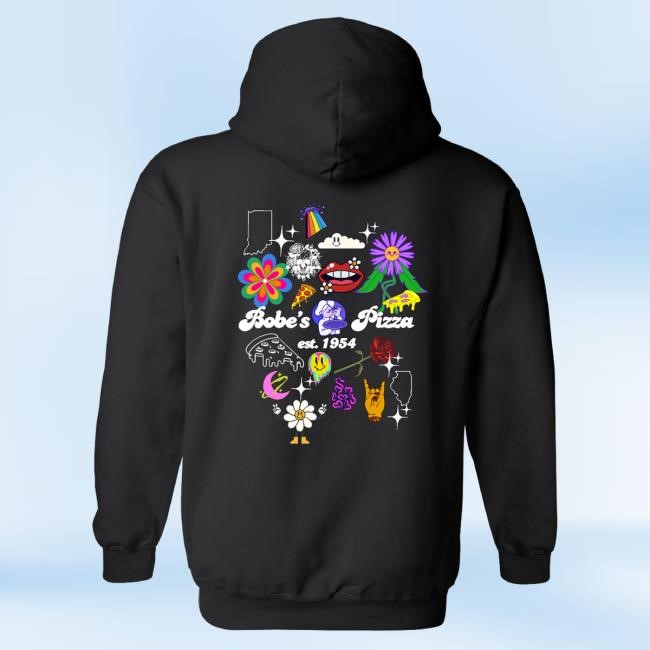 Original Bobe's Pizza Merch Store Bobe's Black Shirts Original Bobe's Pizza Merch Store Bobe's Black Hooded Sweatshirt