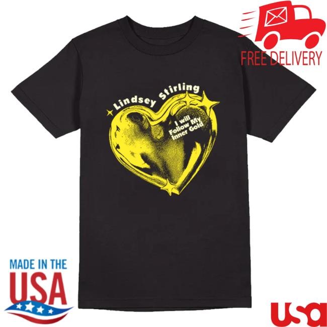 Lindsey Stirling Merch Lindsey Stirling Gold Heart T Shirts