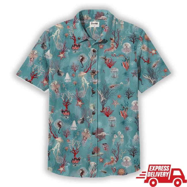 Boozelele Coral Jellyfish Hawaiian Shirts