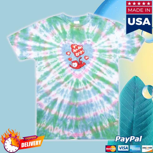 Official Dino Skate Merch Store Ripndip Cupids Nightmare Sweatshirt (Blue/Pink Heart Dye) Dinoskateshop