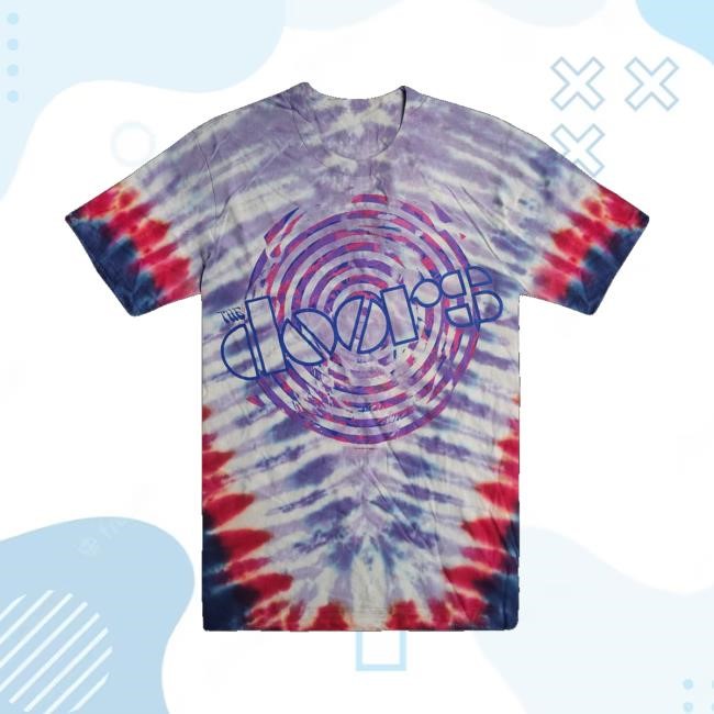 The Doors Merch Store The Doors Vintage Kaleidoscope Tie-Dye Logo Shirt