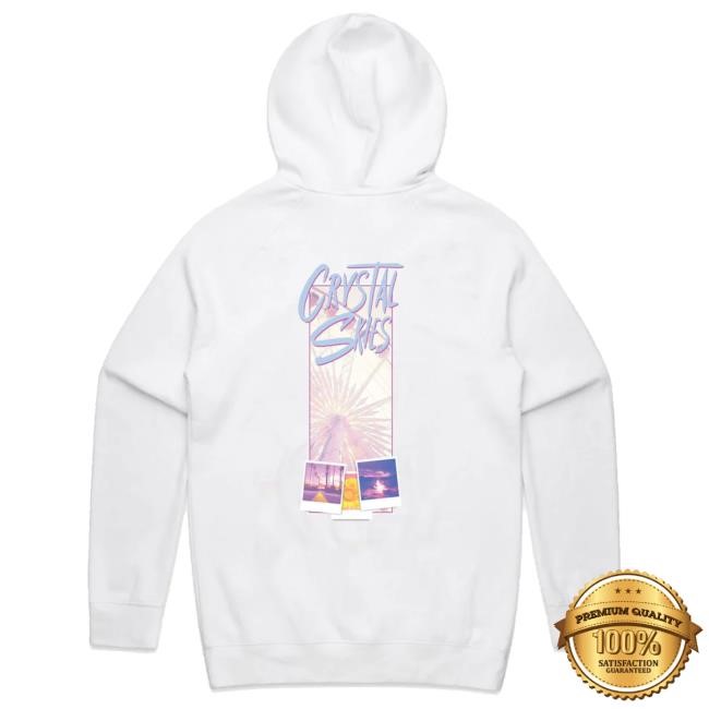 Kt8 Merch Store Crystal Skies Memories Pullover Hoodie - White Shirt