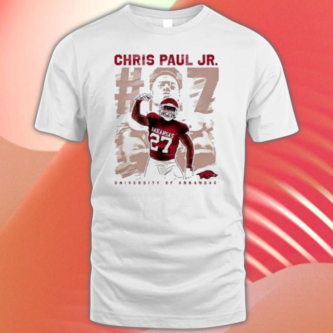 Official Number 27 Arkansas Razorbacks Chris Paul Jr 2023 Ncaa Football shirt