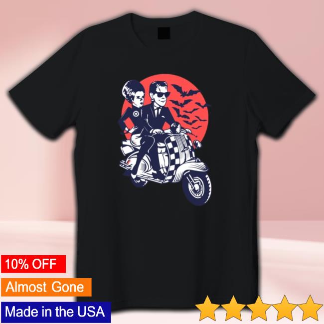 Ska-Lloween Man And Women Driving Scooter At Halloween Hoodie