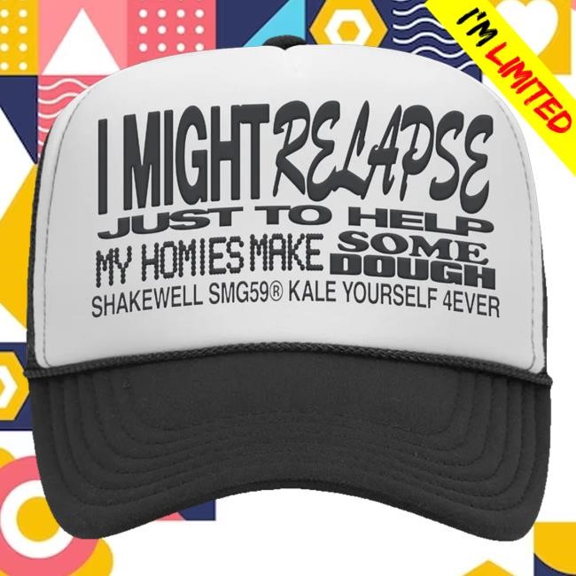 Shop Shakewell Merch Relapse Black White Trucker Hat
