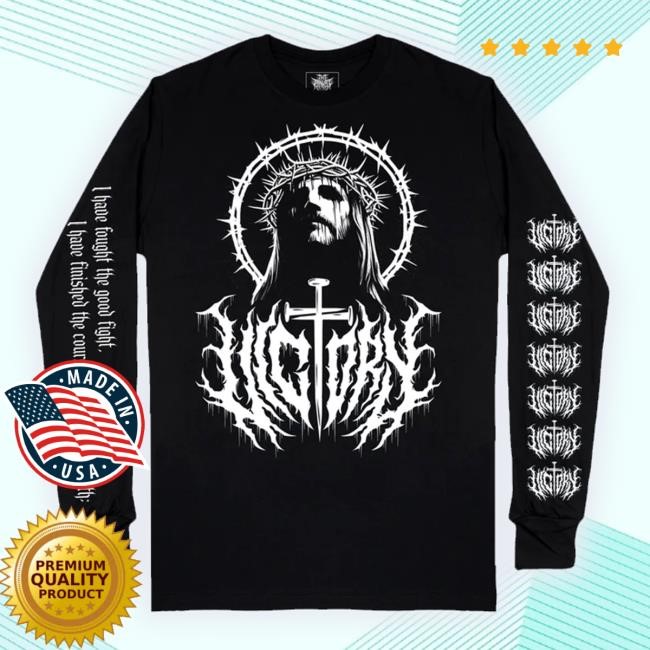 Original The Darkfit Merch Store Victory The Good Fight Long Sleeve Sweatshirt