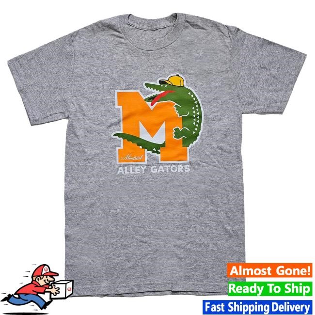 Official Artgang Montreal Merch Store Alley Gator - Athletic Grey Tee Shirt