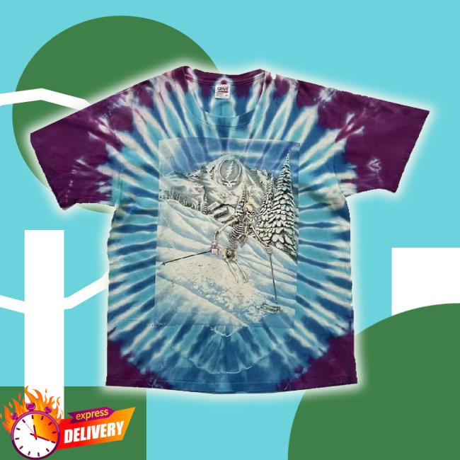 Official Vintage Grateful Dead TankTop Ski Single Stitch Tie Dye