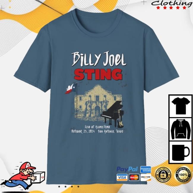 Billy Joel Shop Billy Joel & Sting 10-25-24 San Antonio Event Long Sleeve Shirt