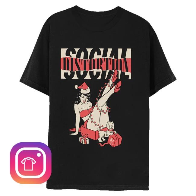Social Distortion Merch Store Torn Logo Holiday Pinup Shirt