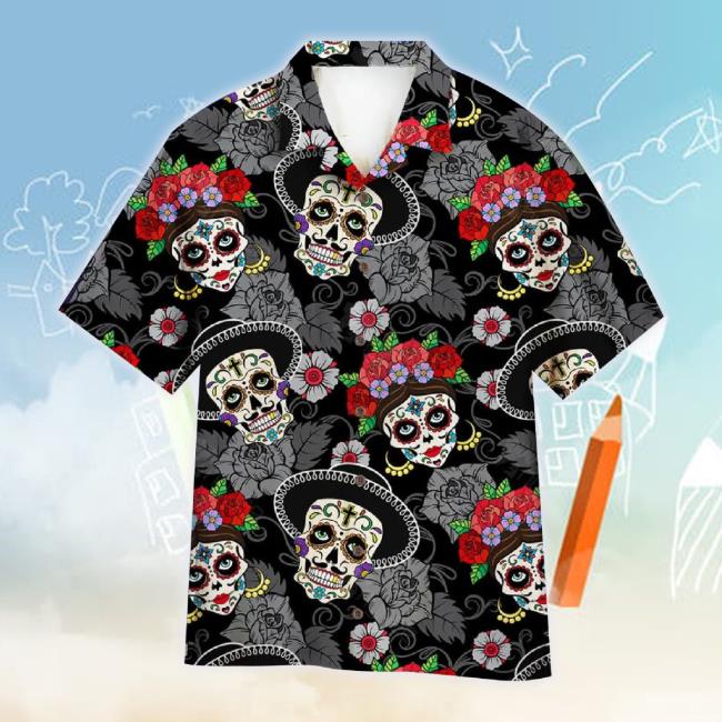 Official Mexican Skull Day Of The Dead Hawaiian Merch Store