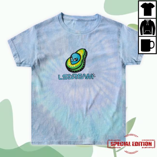 Official Lsdream Music Shop Lsdream - Kids Avocado Tie Dye Hoodie Sweatshirt Lsdream Music Store Merch