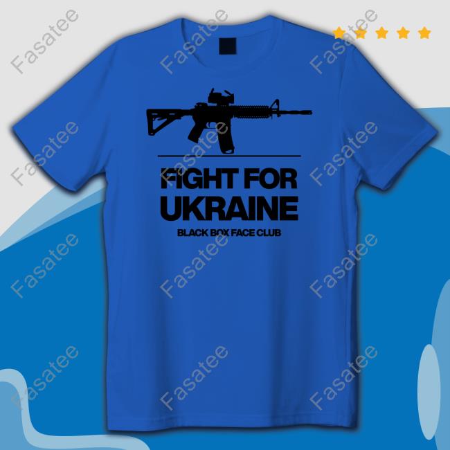 Fight For Ukraine Black Box Face Club Shirts