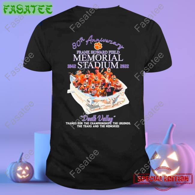 Clemson Tigers 80th anniversary Frank Howard Field Memorial Stadium 1942-2022 Death Valley Hooded Sweatshirt