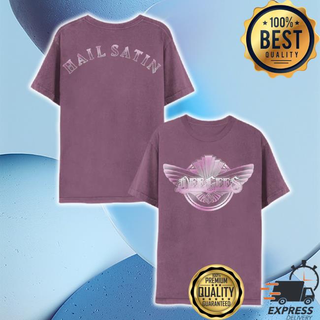 Original Foo Fighters Merch Store Foo Fighters Official Store Dee Gees Hail Satin Classic Shirt - Plum Foofighters Shop