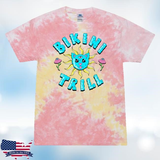 Bikini-Trill Flower Cat Tie Dye Tank Top (Funnel Cake)