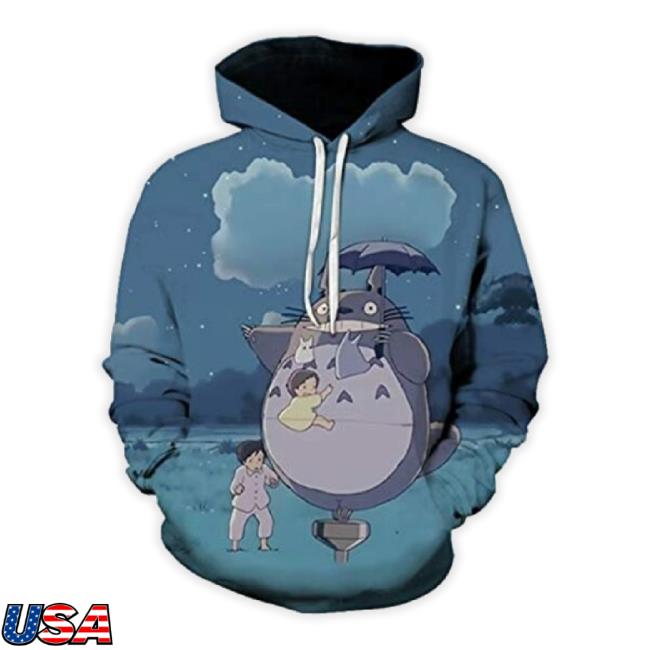 Cartoon Totoro Hoodie – Unisex 3D Print Shirt Pullover Sweatshirt Online Sale