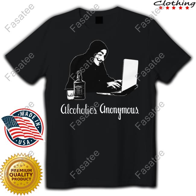 Anonymous Hacker Alcoholics Anonymous Long Sleeve Tee Shirt