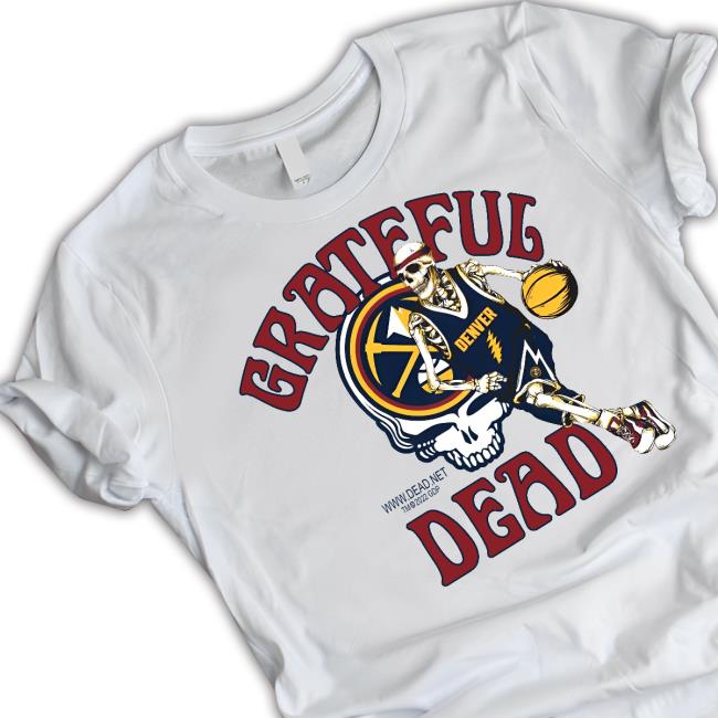 Grateful Dead Denver Nuggets Skull Skeleton Shirt