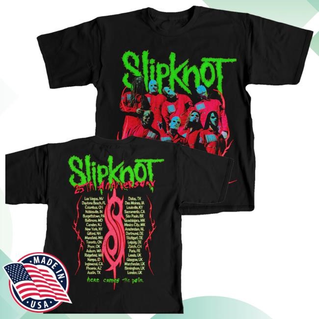 Official Slipknot Merch Store Here Comes The Pain Photo t-shirt, hoodie, tank top, sweater and long sleeve t-shirt