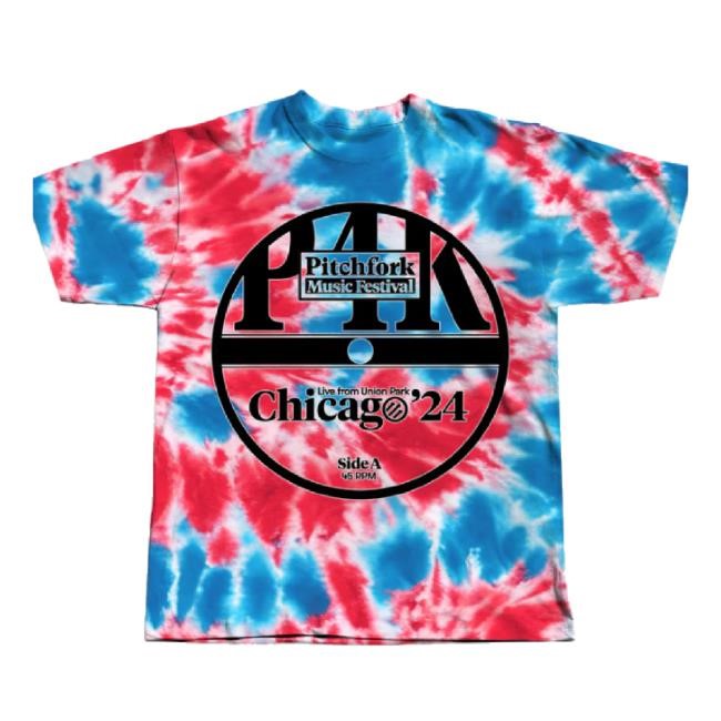 Trending 2024 Tie Dye Hoodie Sweatshirt Pitchfork Music Festival Shop Merch Store