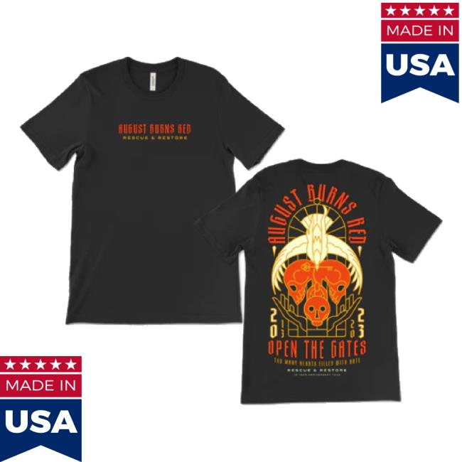 Trending August Burns Redtour Merch Store Open The Gates Long Sleeve Tee Augustburnsredtourmerch Shop