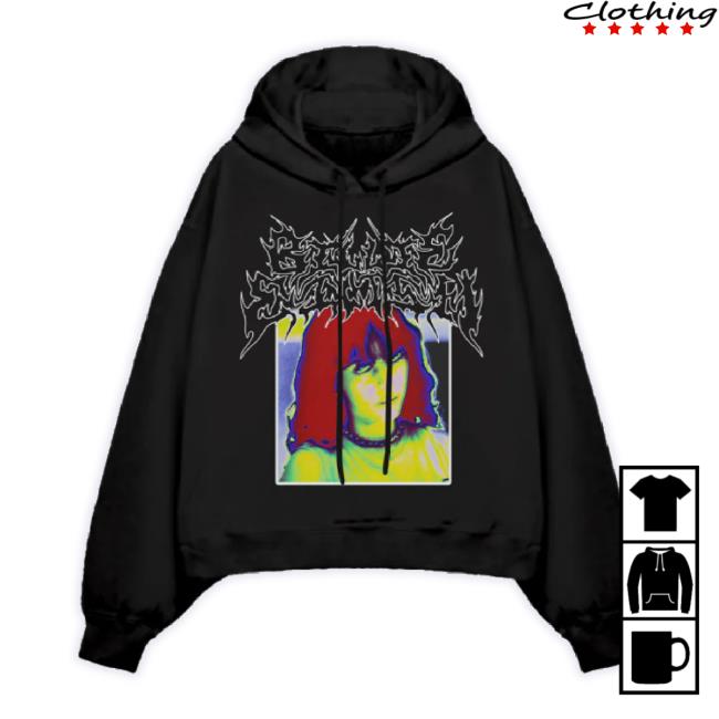 Official Billie Eilish Merch Store Thermal Portrait Hoodie Billieeilish Shop