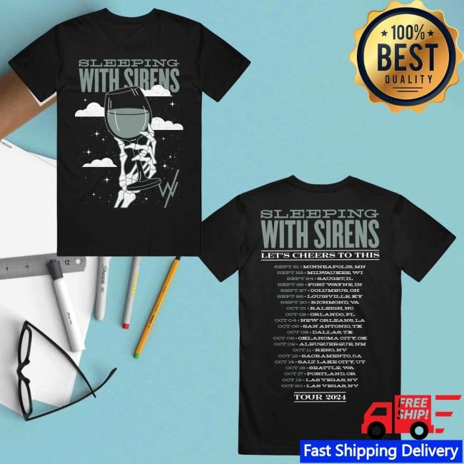 Skeletons Cheer Tour Black New Shirt