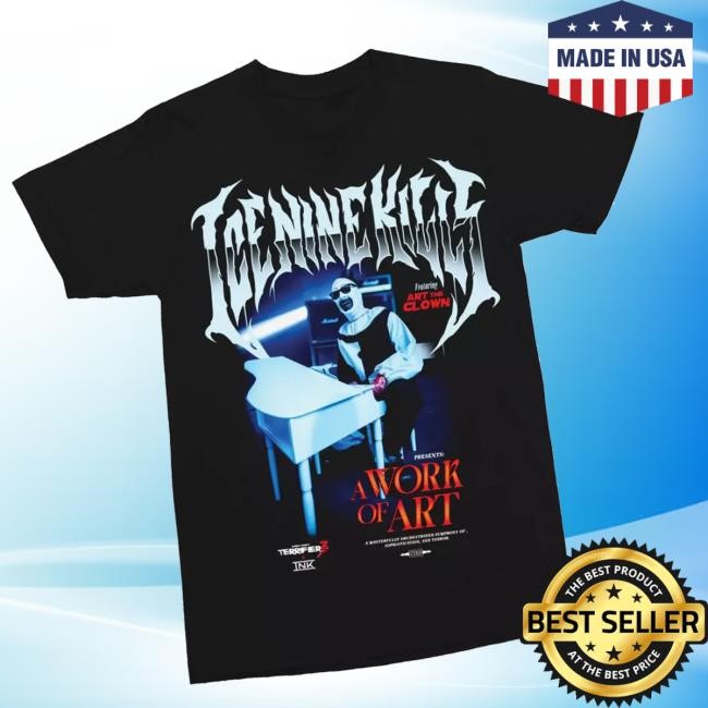 Official Ice Nine Kills X Terrifier A Work Of Art Piano Long Sleeve Shirt
