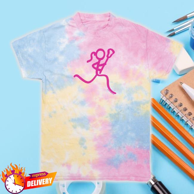 Girls Lacrosse Short Sleeve Hoodie - Neon Lax Girl Tie Dye
