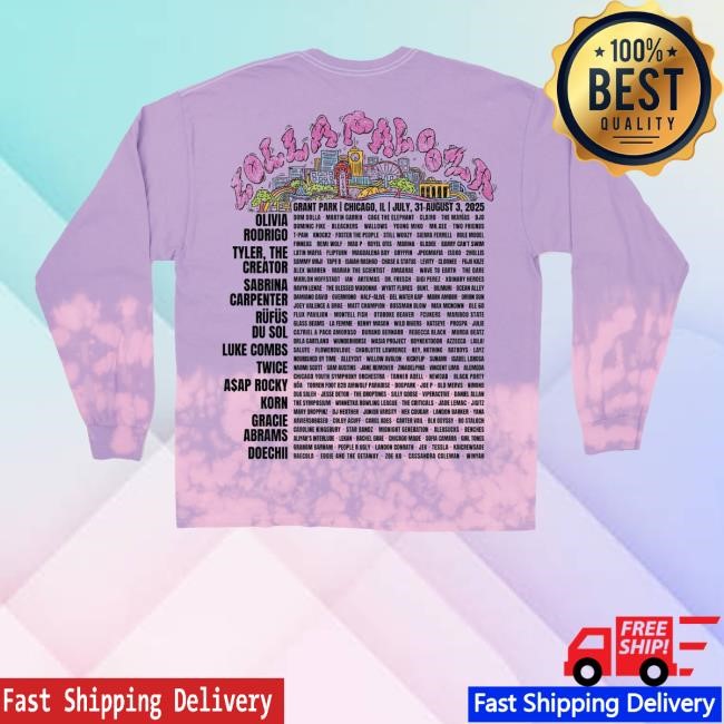 Lollapalooza Skyline Lineup Hoodie, Sweatshirt