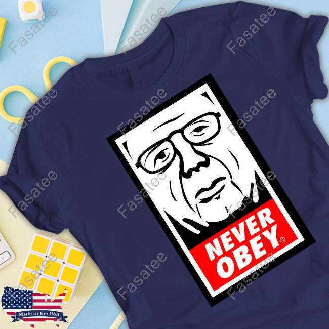 Never Obey T-Shirt Forbiddenapparel Never Obey Large Print T-Shirt