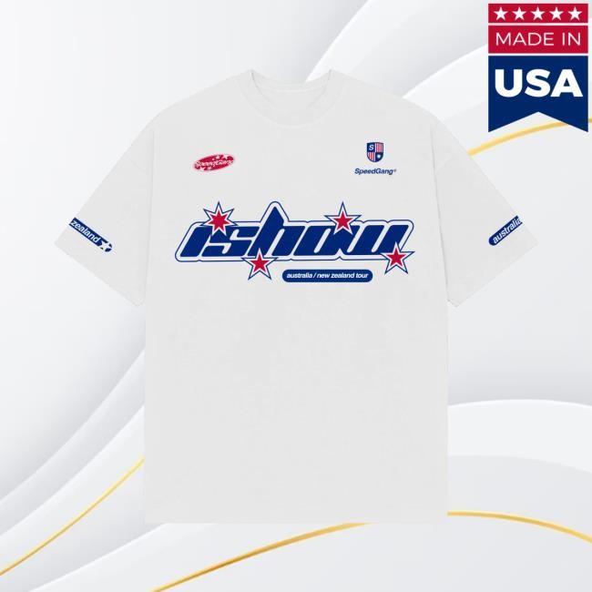 Ishowspeed Store Speed Australia & New Zealand Stream White T-Shirt