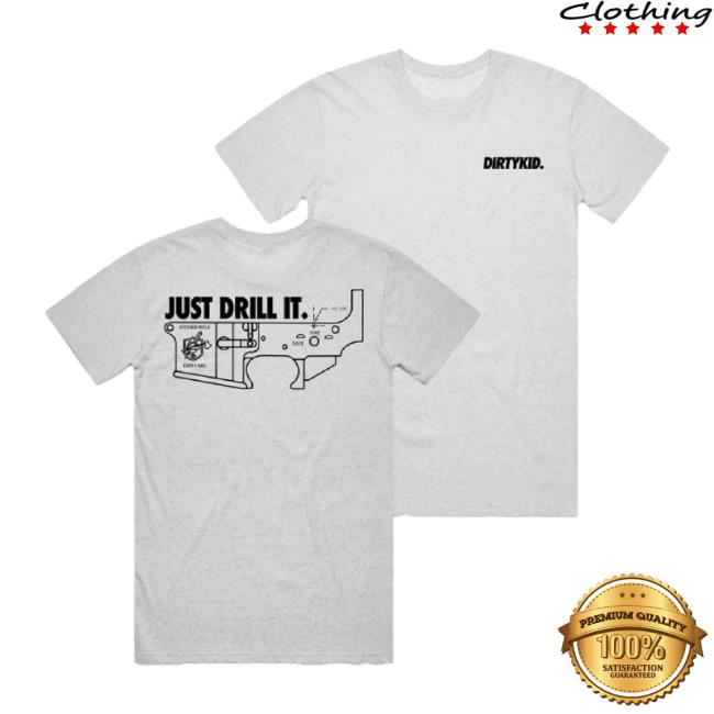 Original Dirty Kid Co Just Drill It Long Sleeve T Shirt - White Heather Heather