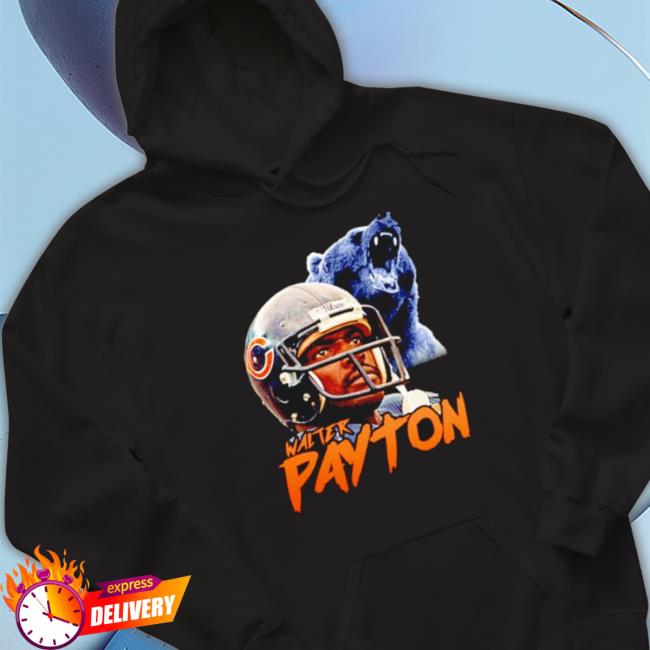 Chicago Bears Walter Payton And Bear Hooded Sweatshirt