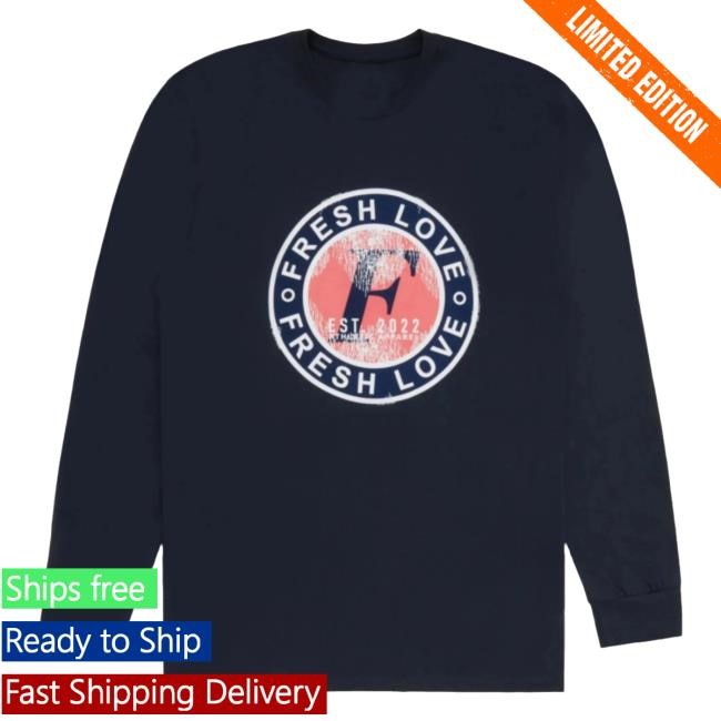 Official Fresh Love Clothing Merch Fresh Love Essential Logo Long Sleeve - Navy Shirt