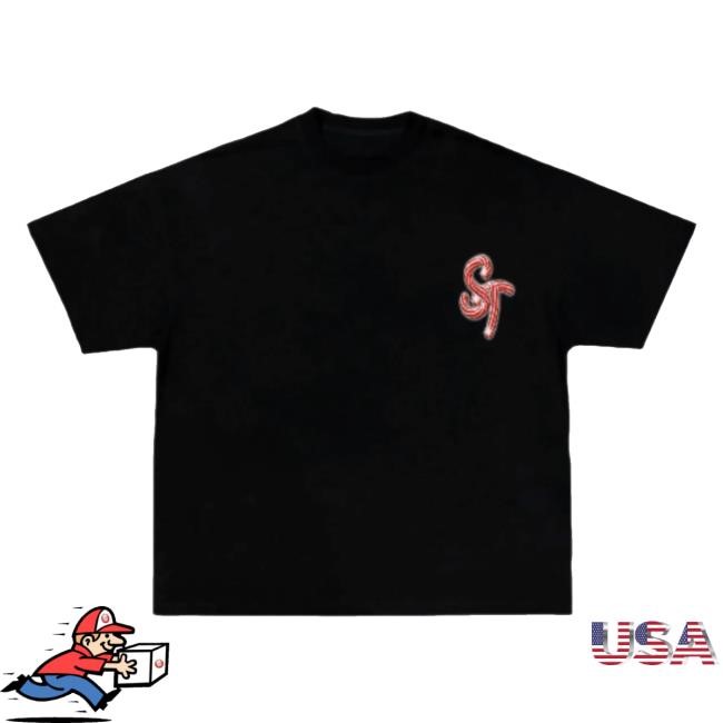 Trending Suburb Talks Merch Candy Cane Black Hoodie