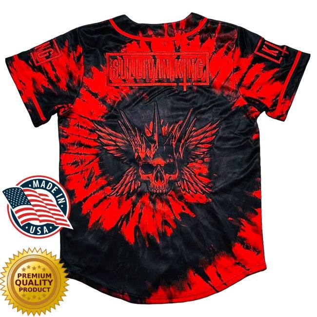 Thank You For Raging Apparel Merch Fallen Crown Baseball Jersey (Tie Dye Red) Funny Shirt